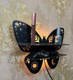 Butterfly Design Wooden Shelf With Back Light